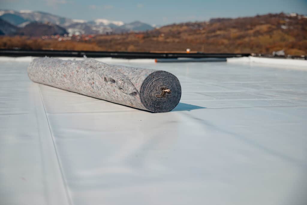 Commercial Roof installation in progress in Denver, CO